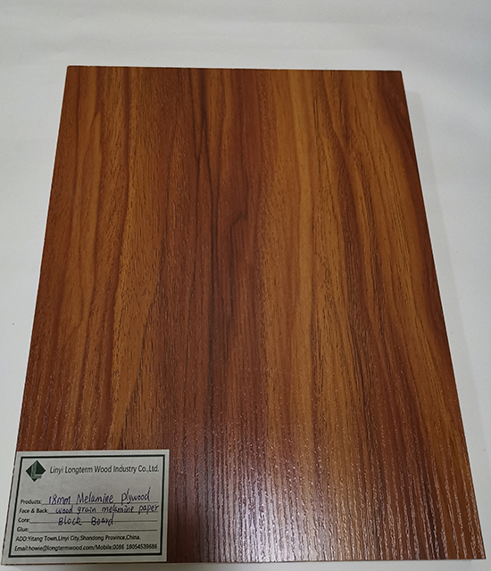 16mm 18mm wood grain melamine plywoodfrom China Manufacturer Linyi